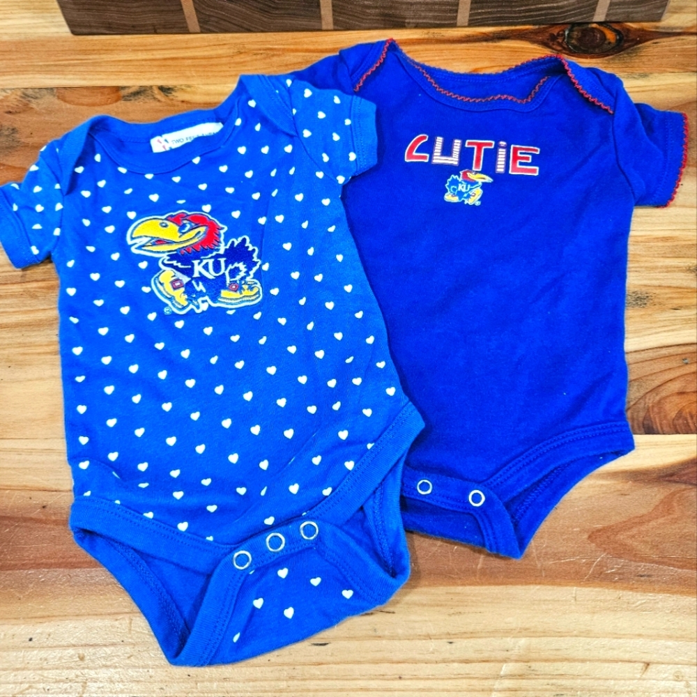 KU Kansas City University Jayhawks Onesie Bundle
